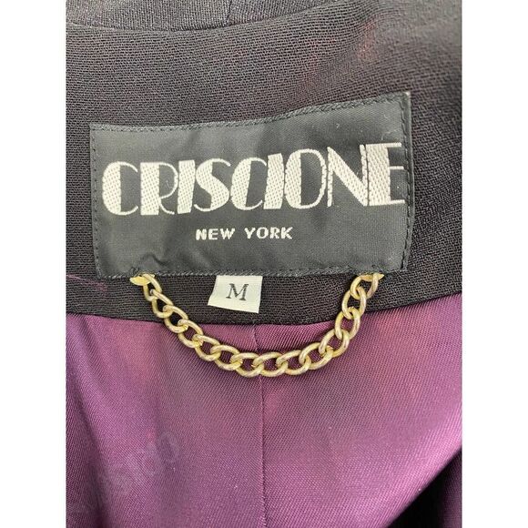 Vintage Criscione New York Blazer Bejeweled Nineties 1990s Black - Size Medium - Picture 7 of 12